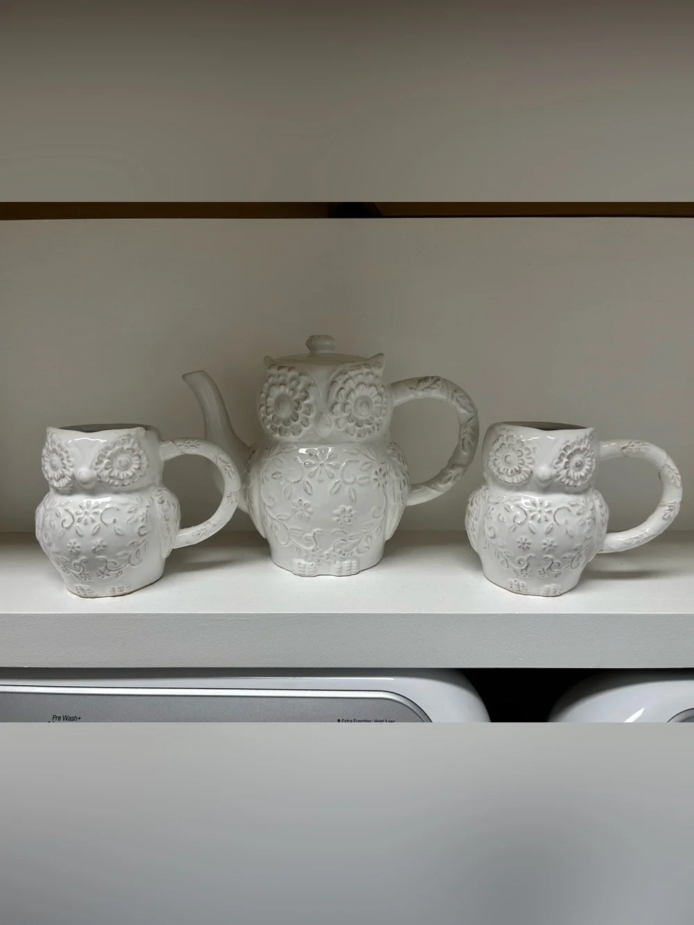 White Owl Ceramic Teapot - Decorative Home Art
